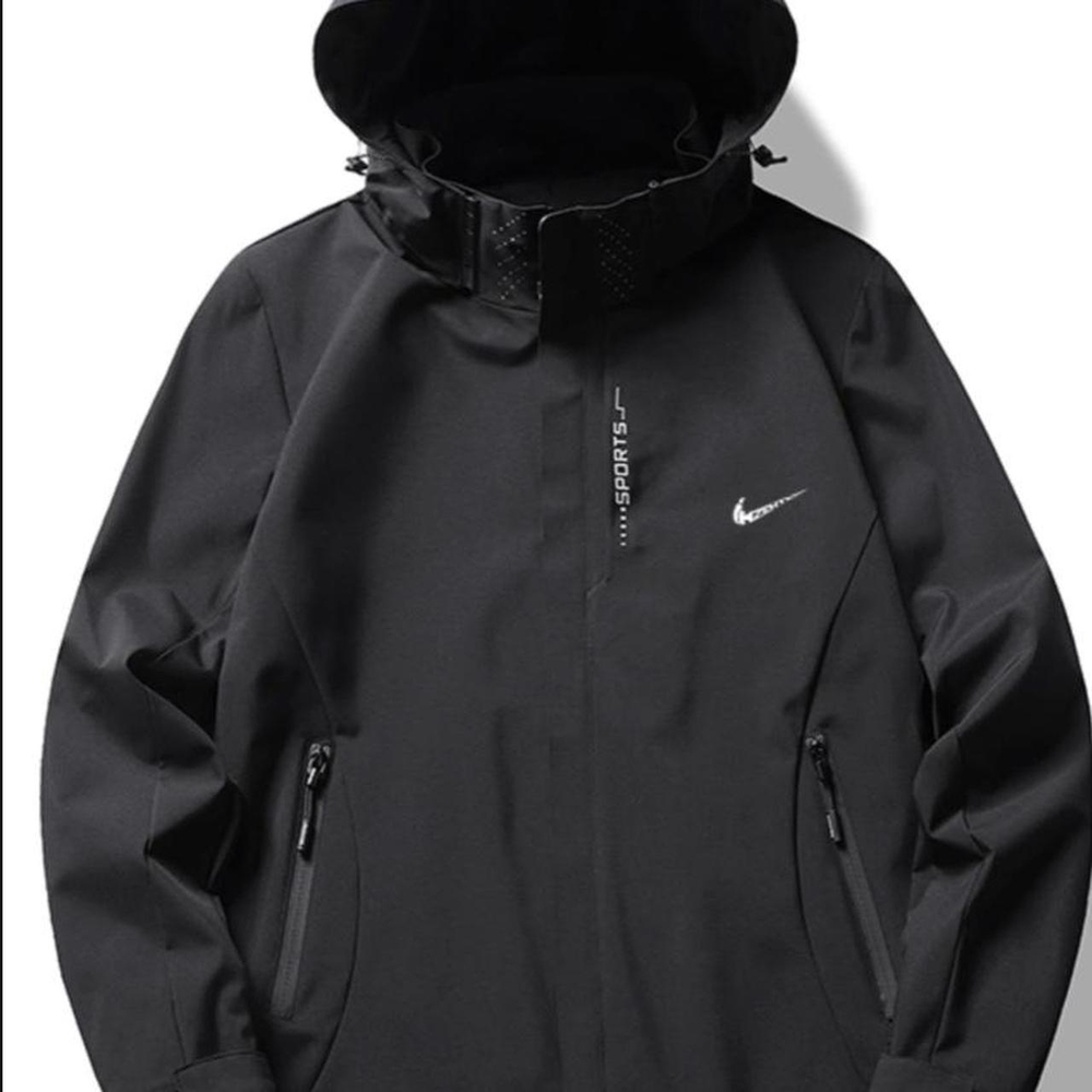 Nike Men's Black Hooded Jacket